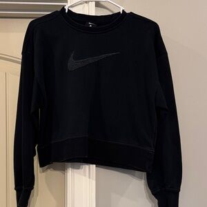 Nike Women's Black Cropped Sweatshirt XS